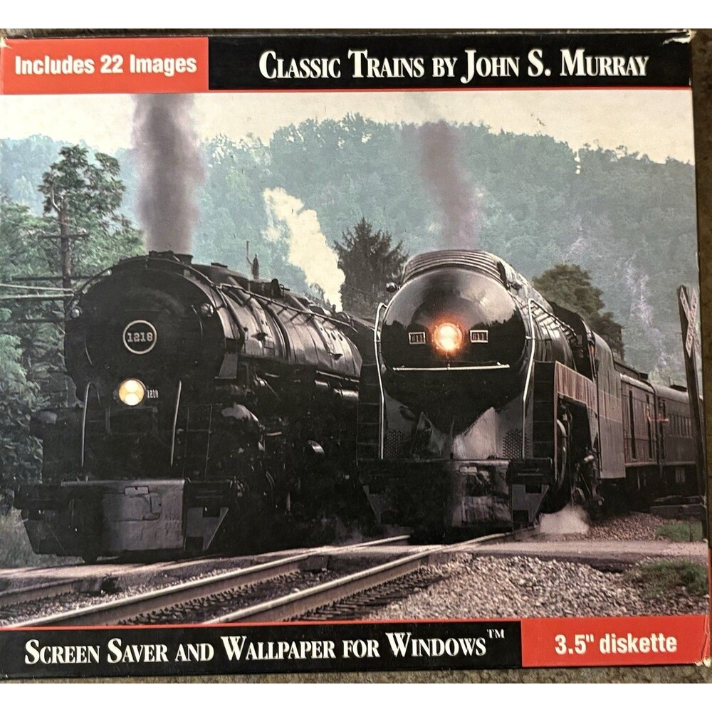 Classic Trains John Murray 3.5 Diskette Screen Saver Wallpaper for Windows
